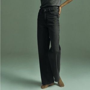 Zara High Rise Wide Leg Full Length Jeans